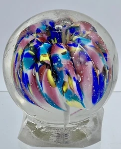 ANTIK SO. JERSEY MILLVILLE GLAS PILZFARBENE FRITTE/AVENTURIN BRIEFBESCHWERER - Bild 1 von 8