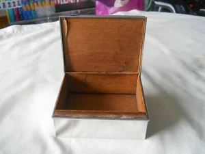 BIRKS STERLING SILVER WOOD LINED CIGARETTE BOX - Picture 1 of 8