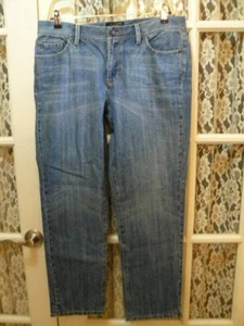 *TALBOTS DAMENGRÖSSE 10 (34x28,5) DENIMBLAUE JEANS-MITTLERE LEIBHÖHE-ABGENUTZT-BAUMWOLLE-EUC - Bild 1 von 7