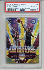 2021 Panini Donruss Optic Air Defense Gold Wave #5 Joel Embiid PSA 10 LOW POP - Bild 1 von 2