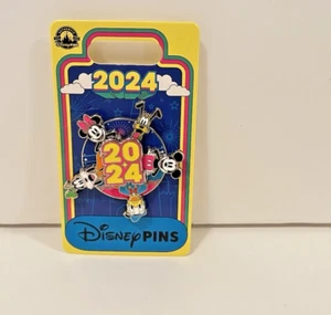 Disney Parks 2024 Character Spin Pin mickey, Minnie, Donald duck, Goofy, pluto - Foto 1 di 4
