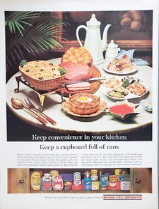 PRINT AD National Steel Corporation 1963 10.5x13 Canned Food Convenience - Picture 1 of 1
