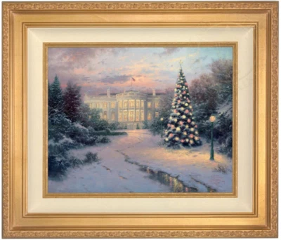 Thomas Kinkade ~ Lights of Liberty 20x24 S/N Oil on Canvas Double Signed - Image 1 of 3