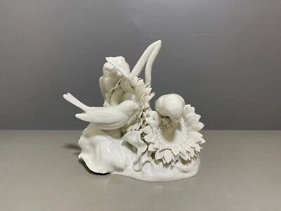 Meissen Figur Vögel Meisen auf Sonnenblumen Weiss 77281 A.Ringler H:20,3cm - Bild 1 von 4