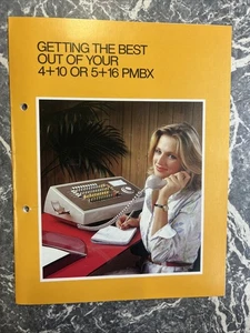 VINTAGE ORIGINAL PMG BROCHURE PMBX SWITCHBOARD TELECOM TELEPHONE ART COA - Picture 1 of 9