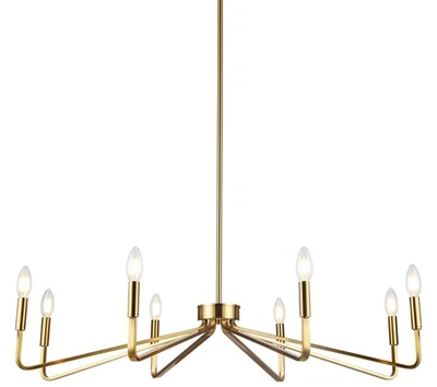 Lámpara de araña Dainolite CLN-388C Clayton 8 luces 38" W - latón Foto 1 de 4