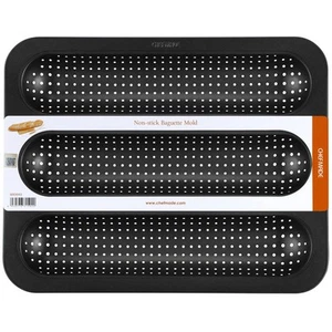 Perforated Baguette Pan Non-stick 3-slot French Bread Pan Baguette Baking Loa... - Picture 1 of 5