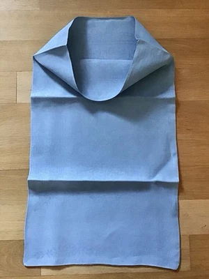 SAC À PAIN EN LIN DAMASSÉ LINGE ANCIEN TEINTÉ BLEU VINTAGE EN TBE ORIGINE FRANCE - Photo 1/4