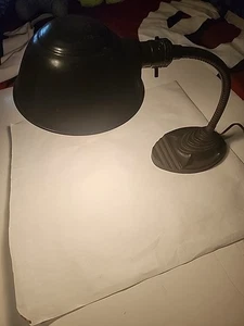 Vintage Eagle Gooseneck Desk Lamp Cast Metal MidCentury Industrial Art Deco #5 - Picture 1 of 14