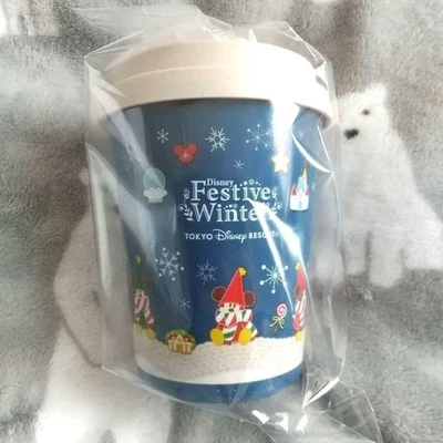 Tokyo Disney Resort Mickey Mouse Tumbler 12cm Xmas Festive Winter Mug NEW W/Tag - Image 1 of 4
