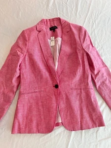 Brand New - Women 100% Linen Jacket Talbots Business Stylish Modern - size 4 - Picture 1 of 5