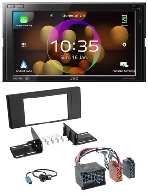 JVC DAB MP3 2DIN Bluetooth USB Autoradio für BMW X5 (E53 2000 2002) - Bild 1 von 4