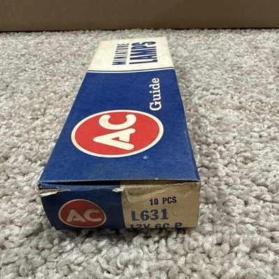 1 Pack of NOS L631 AC Guide Set of 10 Light Bulbs New Old Stock  12V. 6V.P. - Image 1 of 4