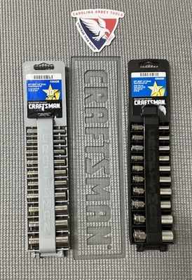 NOS Craftsman 34434 & 34436 1/4" Drive Deep SAE & Metric 6 Point Socket Sets USA - Image 1 of 4