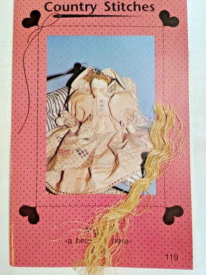 12" Angel Doll 119 Heavenly Hare Craft Pattern Country Stitches Rabbit Quilt - Image 1 of 4