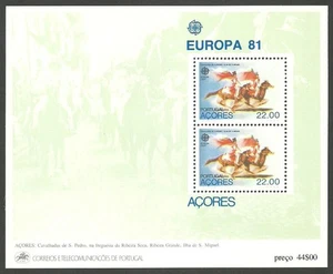 Portugal 1981 - Europa CEPT Azores, Cavalhada S. Pedro S/S MNH - Picture 1 of 1