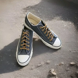 Herren Airwalk Blau Klassisch Canvas Kappe Zehe Schnürschuhe Turnschuhe Größe US7 - Bild 1 von 14