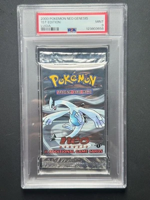 PSA 9 Neo Genesis 1st Edition Sealed Booster Pack 2000 WOTC Pokémon Lugia - Image 1 of 2