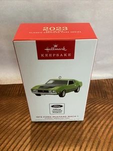 Ford Mustang Mach 1 1973 adorno Hallmark Keepsake 2023 - nuevo en caja - Imagen 1 de 6