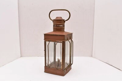 VTG LANTERN Cabin Light Lamp Nautical Atq Brass Ships Cargo Boat Maritime 12"  - Image 1 of 4