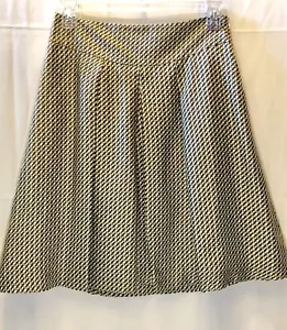 Falda Banana Republic talla 6 forrada hasta la rodilla 100 % seda plisada llamarada - Imagen 1 de 8