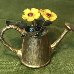 Vintage Jane Hutcheson Gorham Fleurs des Siecles Gießkanne mit gelben Blumen - Bild 1 von 8