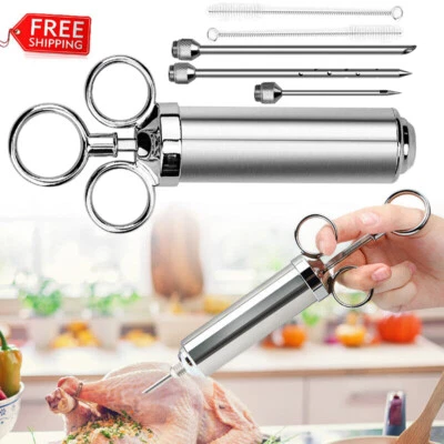 BBQ Bratenspritze 60ml Marinadenspritze Edelstahl Gewürzspritze Fleischspritze - Bild 1 von 4