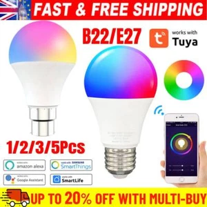 Tuya WiFi Smart LED Light Bulb E27/B22 9W/15W RGB Color Lamp For Alexa Google - Picture 1 of 15