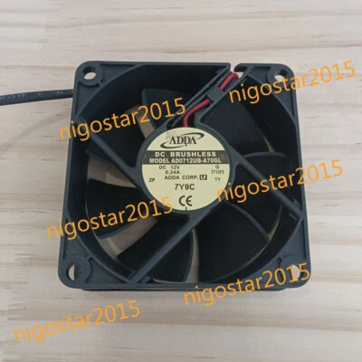 1PC ADDA AD0712UB-A70GL 12V 0.24A 7CM 7025 2-wire cooling fan