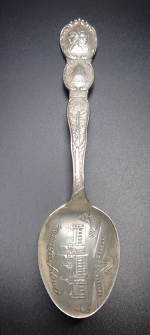 1905 Portland Oregon Liberal Arts Silver Sterling .925 Souvenir Spoon Vintage Cover