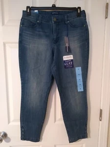 Bandolino Lisbeth Curvy Skinny Crop Stretch Jeans Size 10 New (RT003K) - Picture 1 of 11