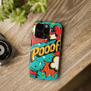 Pooof Pop Art Phone Case for iPhone 16 15 14 13 12 11 X SE 8 7 iPhone Case Gifts - Picture 1 of 109