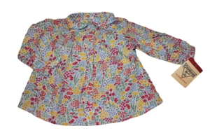 OshKosh BGosh Pink Floral Button Blouse Top Shirt Baby Girl Size 6M 12M 18M NWT - Picture 1 of 4