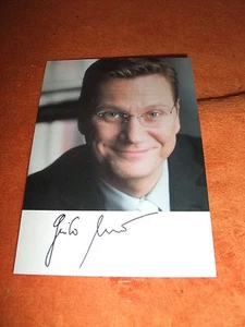 a AK Autogrammkarte Foto m Original Autogramm Dr. Guido Westerwelle handsigniert - Picture 1 of 2