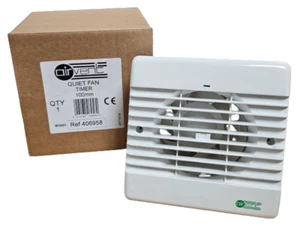 Leiser Bad-Dunstabzugshaube mit Timer 4" 100 mm axial - Airvent 406958 - weiß - Bild 1 von 15