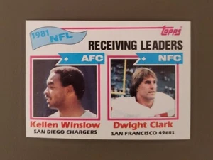 Tarjeta de fútbol americano 1982 Topps Kellen Winslow/Dwight Clark #258 casi nueva-como nueva envío gratuito - Imagen 1 de 2