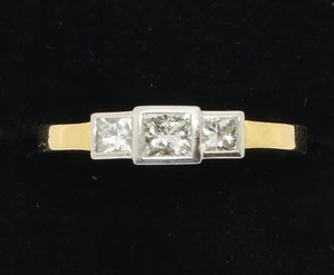1 18kt/Platin Diamant Ring Handarbeit von Argenta London im Jahr 2000 Gr. N 1/2 - Bild 1 von 7