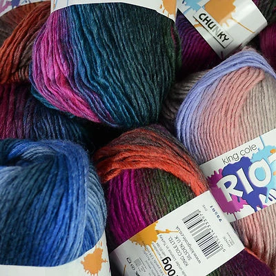 King Cole Riot Chunky - Multi Coloured Yarn 100g - Image 1 of 2