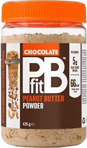 PBfit Chocolate Peanut Butter Powder 88% Less Fat, 5g of Protein, No Gluten 425g - Picture 1 of 6