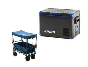 Kings 45L Stayzcool Portable Fridge/Freezer+ Beach & Camping Cart 120kg Rating - Picture 1 of 11