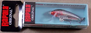 Esca da pesca alla trota, Esca a manovella galleggiante originale Rapala F-3 V legno balsa - Foto 1 di 4
