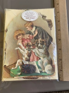 Six Assorted Victorian Pull-Out Christmas Cards W/Envelopes Past Times #4710 - Imagen 1 de 3