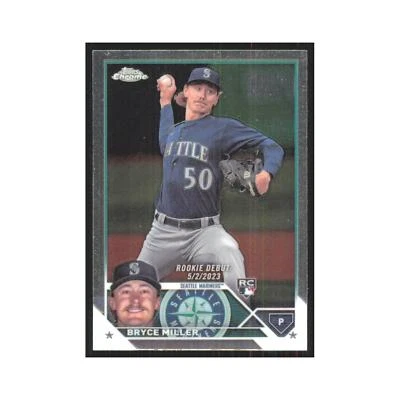 2023 Topps Chrome Bryce Miller RC Mariners #USC99 - Image 1 of 3