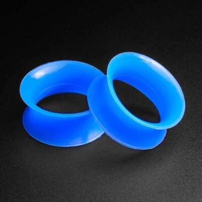 Silicona Azul sin Rosca Túnel Silicona Tapas Oreja Expansores - Imagen 1 de 3