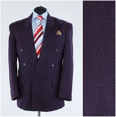Abrigo Deportivo Para Hombres Púrpura Doble Pecho 42S Talla EE. UU. HENRY MORELL Blazer Chaqueta Foto 1 de 4