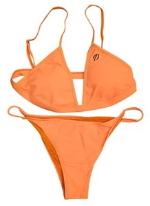 Dixxon Orange Bräunung Badeanzug Brazilian String Bikini Damen XL 2-teiliges Set - Bild 1 von 8