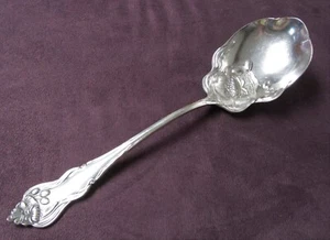 NENUPHAR 1904 Serving Spoon Embossed Bowl Art Nouveau Silverplate No Monogram gb - Picture 1 of 5