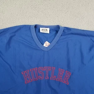 Vintage Hustler Jacket Men XL Blue Pullover Embroidered Golf Windbreaker - Picture 1 of 10