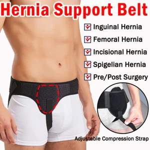 Inguinal Hernia Support Belt Men Women Left/Right Post Surgery Groin Truss Brace - Picture 1 of 27