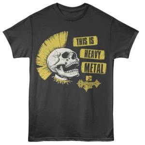 MTV Headbangers Ball Skull With Mohawk This Is Heavy Metal Men's T Shirt - Picture 1 of 6